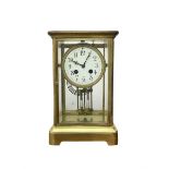 French - Edwardian 8-day four glass clock c1910