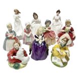 Ten Royal Doulton figures