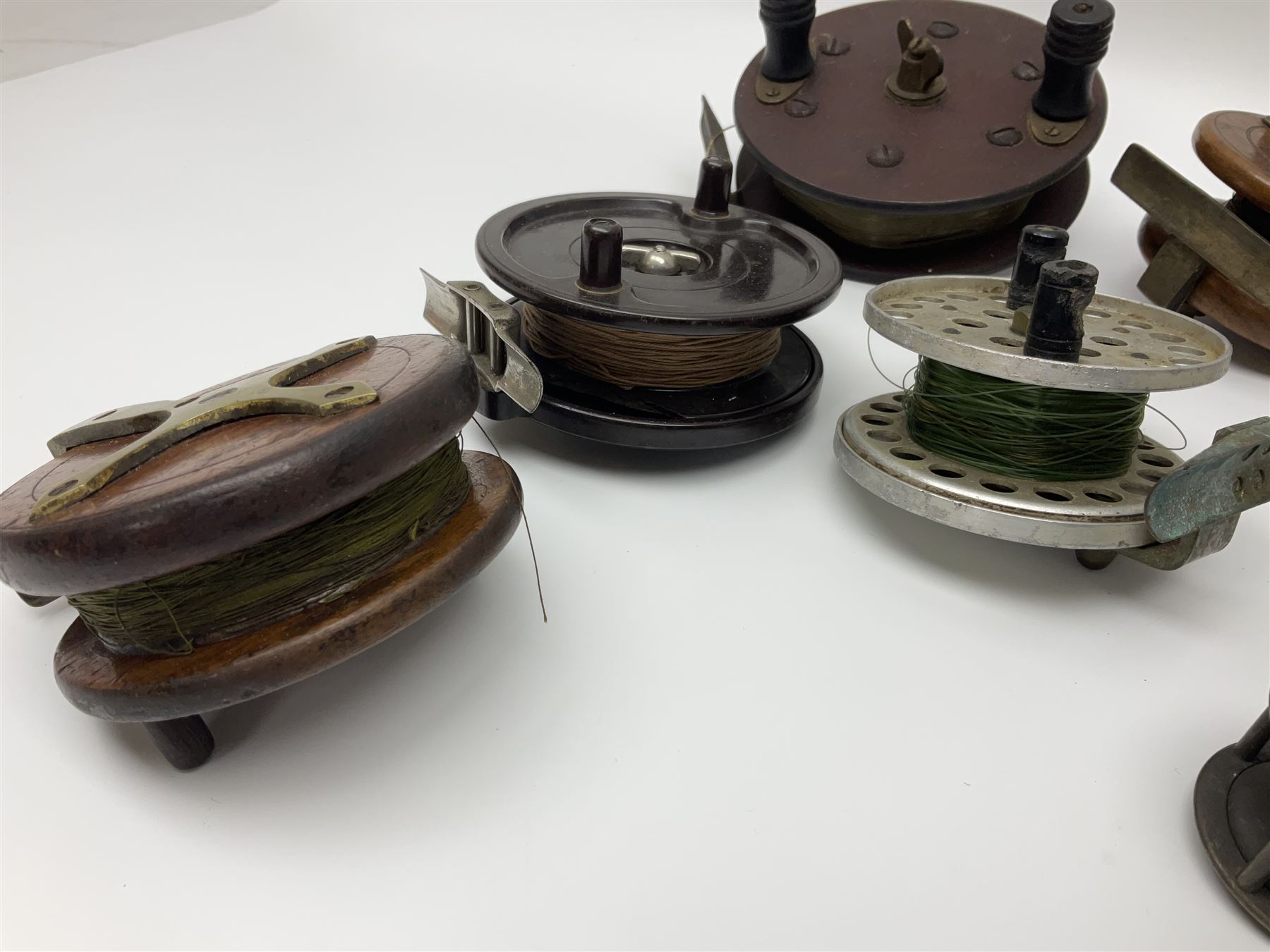 Six early 20th century fishing reels - Image 4 of 12