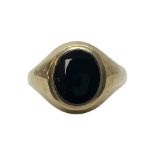 9ct gold oval black onyx signet ring