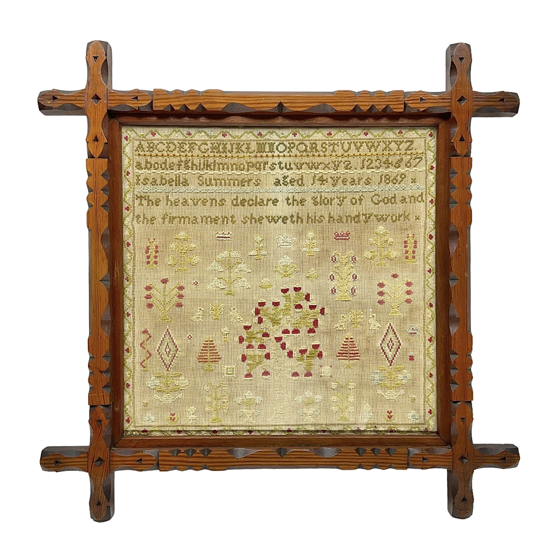 Victorian needlework sampler