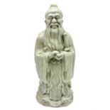 Chinese celadon glazed figure of Confucius