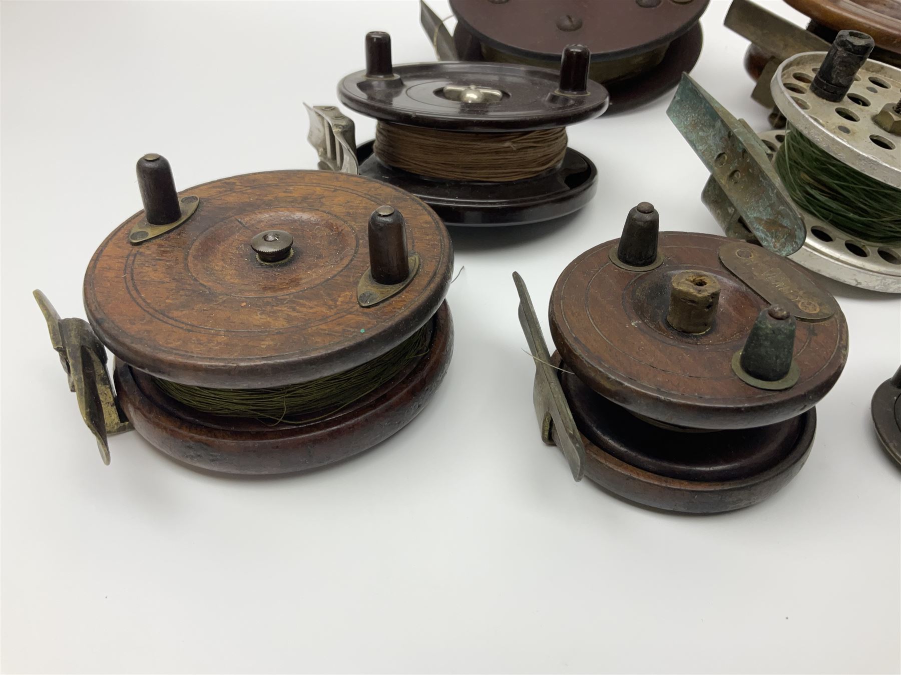 Six early 20th century fishing reels - Image 2 of 12
