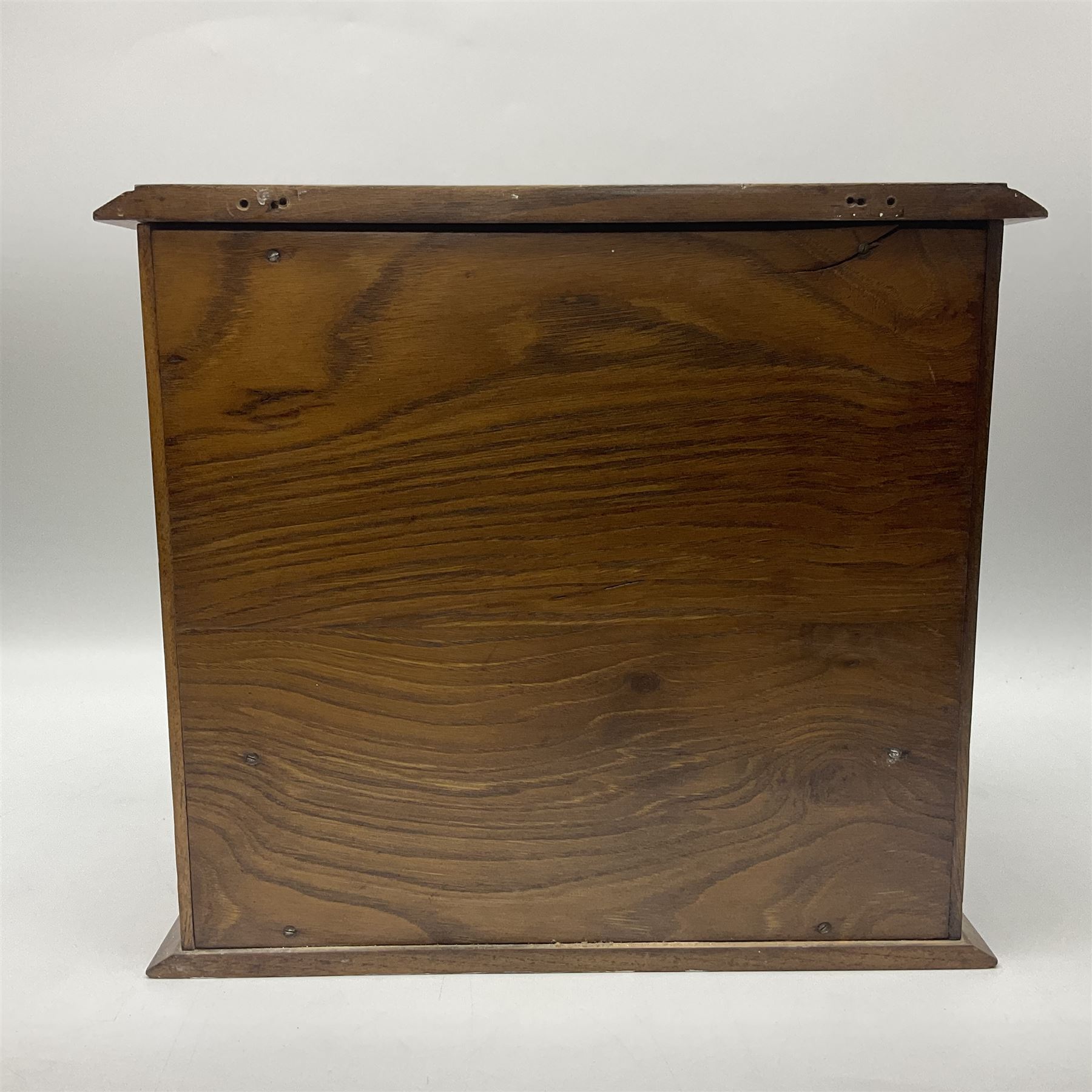 Table top oak smoker's cabinet - Image 6 of 7