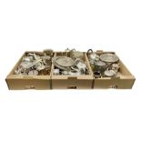 Three piece silver plate bachelors tea set