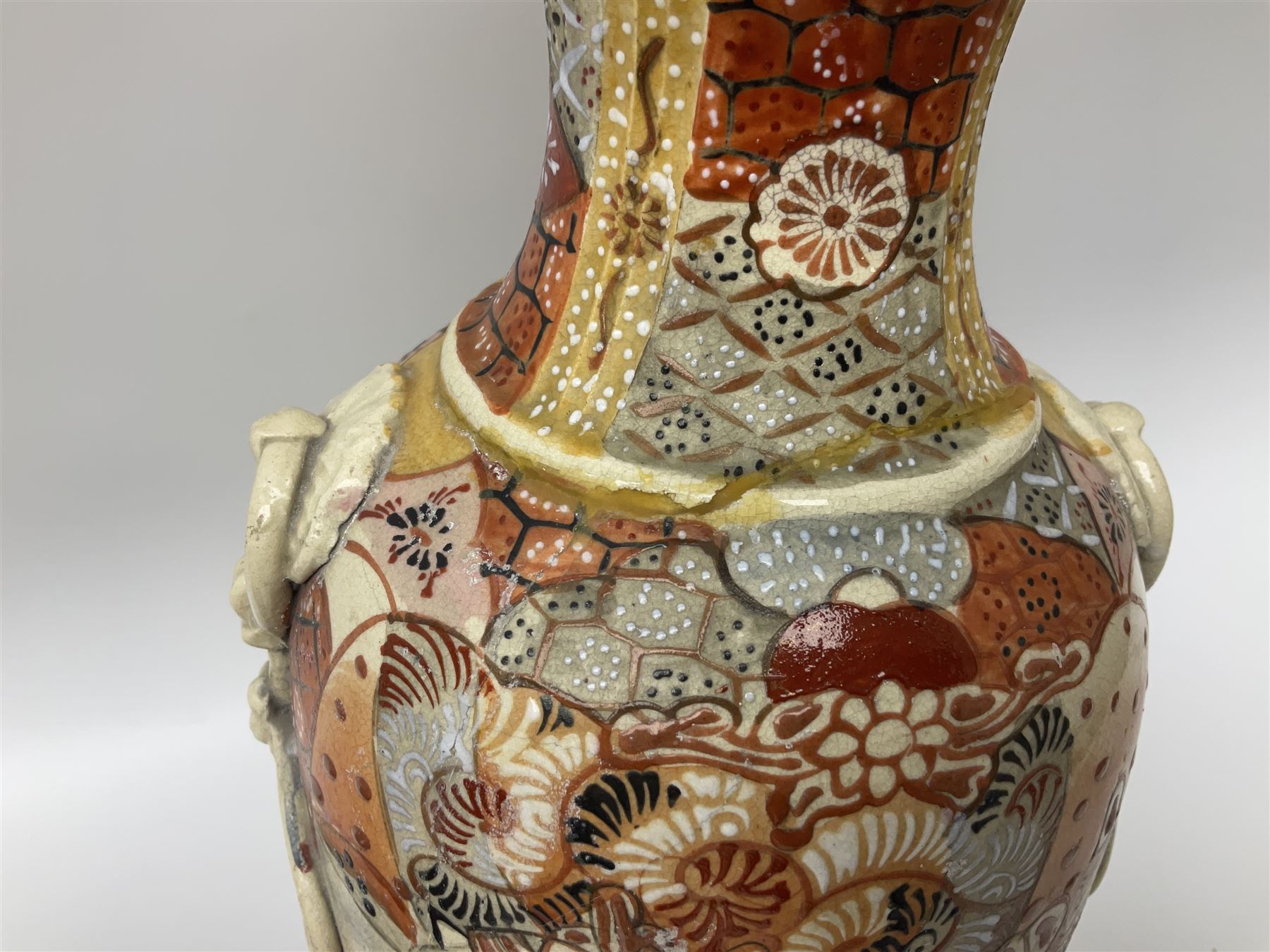 Three satsuma vases - Image 10 of 11