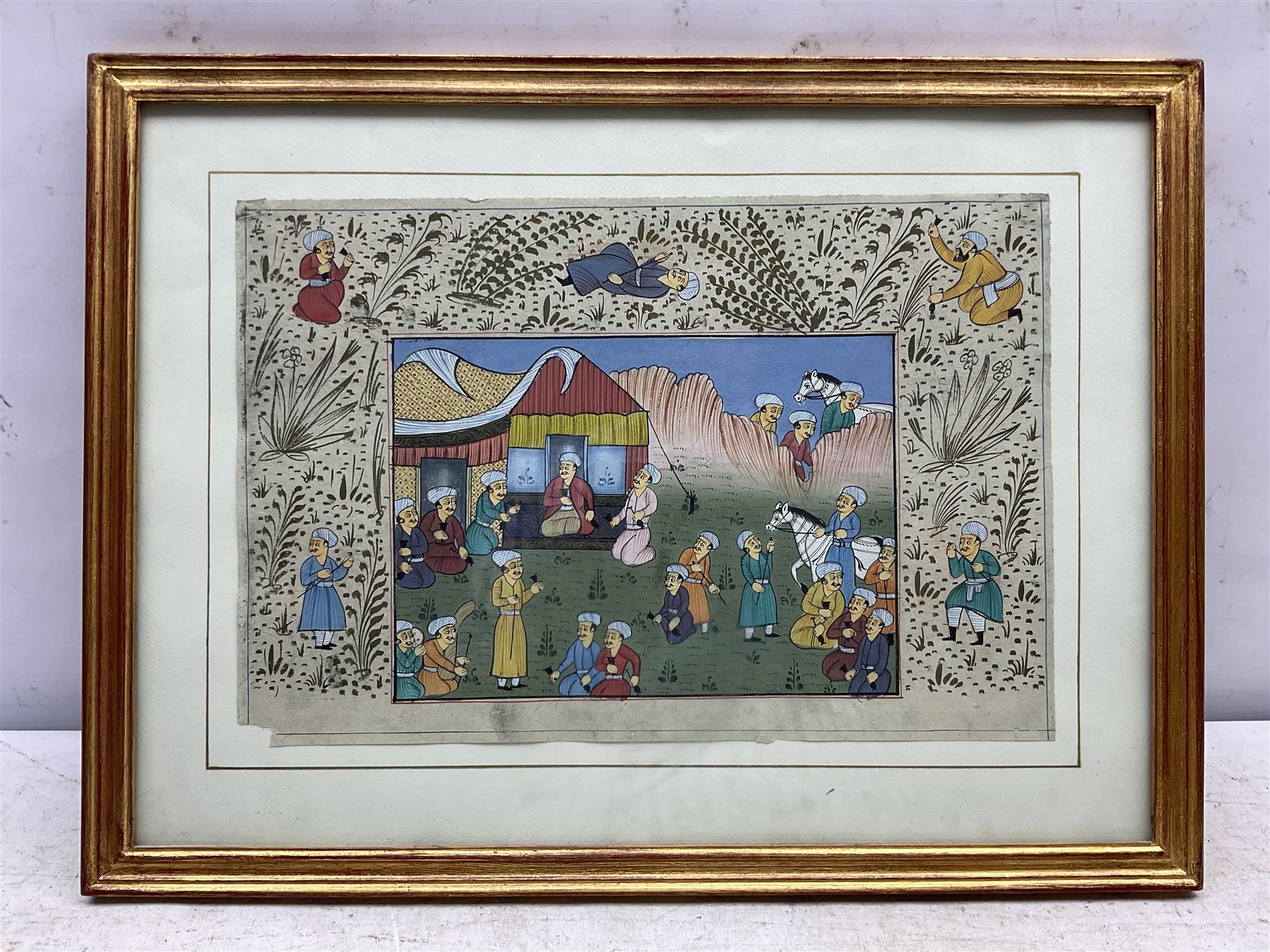 Mughal School (20th century): Figures Gathered - Image 2 of 2