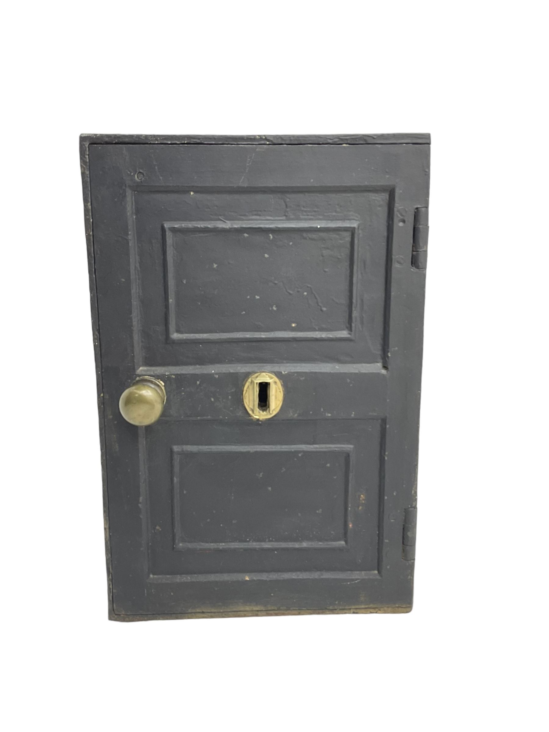 Black painted cast iron safe