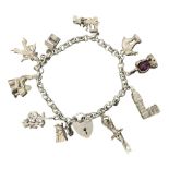 Silver charm bracelet