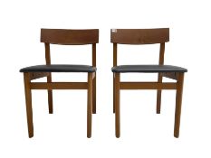 Pair mid-late 20th century teak chairs