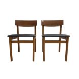 Pair mid-late 20th century teak chairs