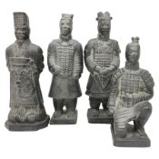 Set of four Chinese 'Terracotta Warrior' style figures