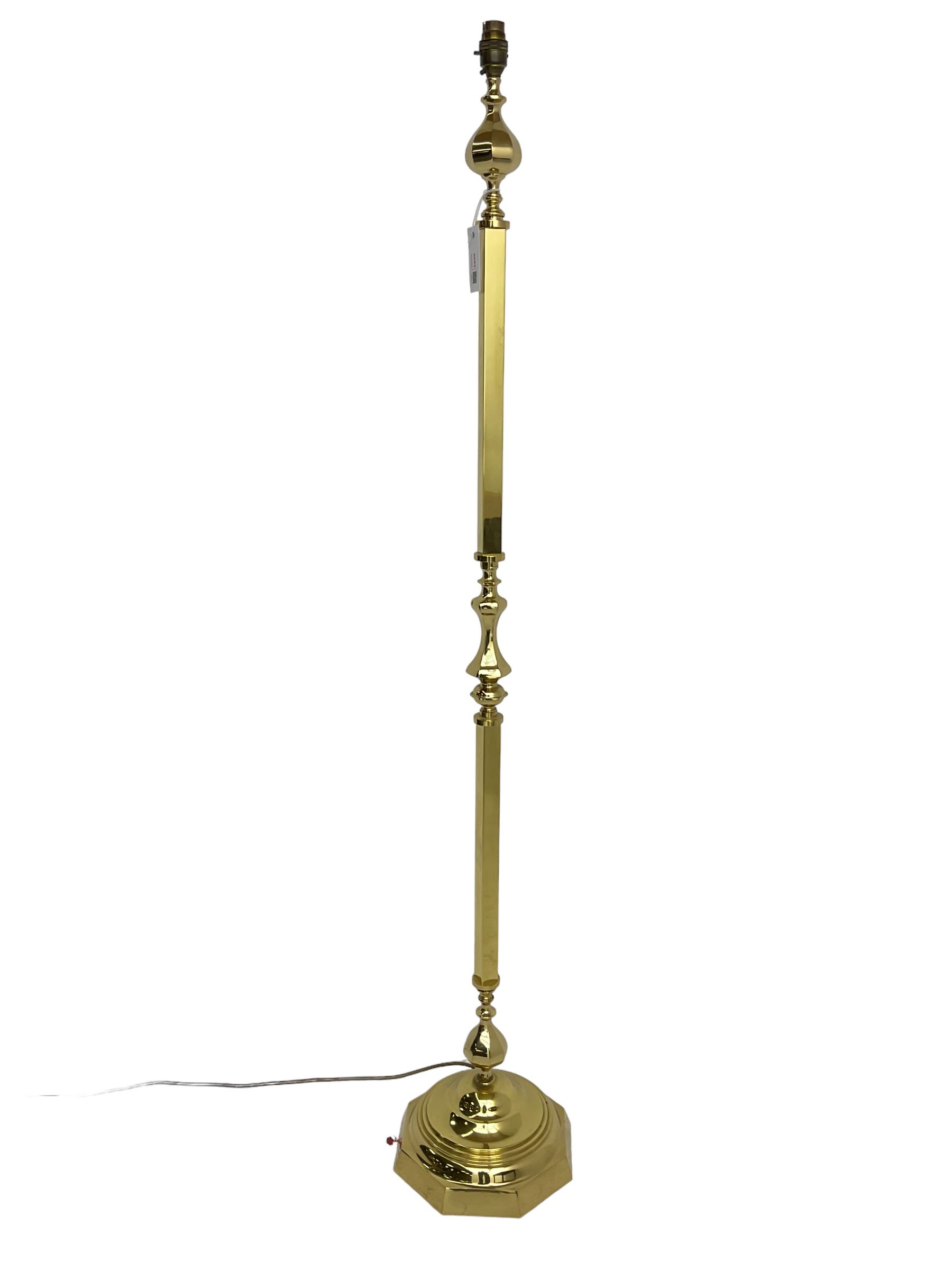 Traditional brass standard lamp