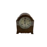 German 8-day striking oak cased mantle clock c1930.