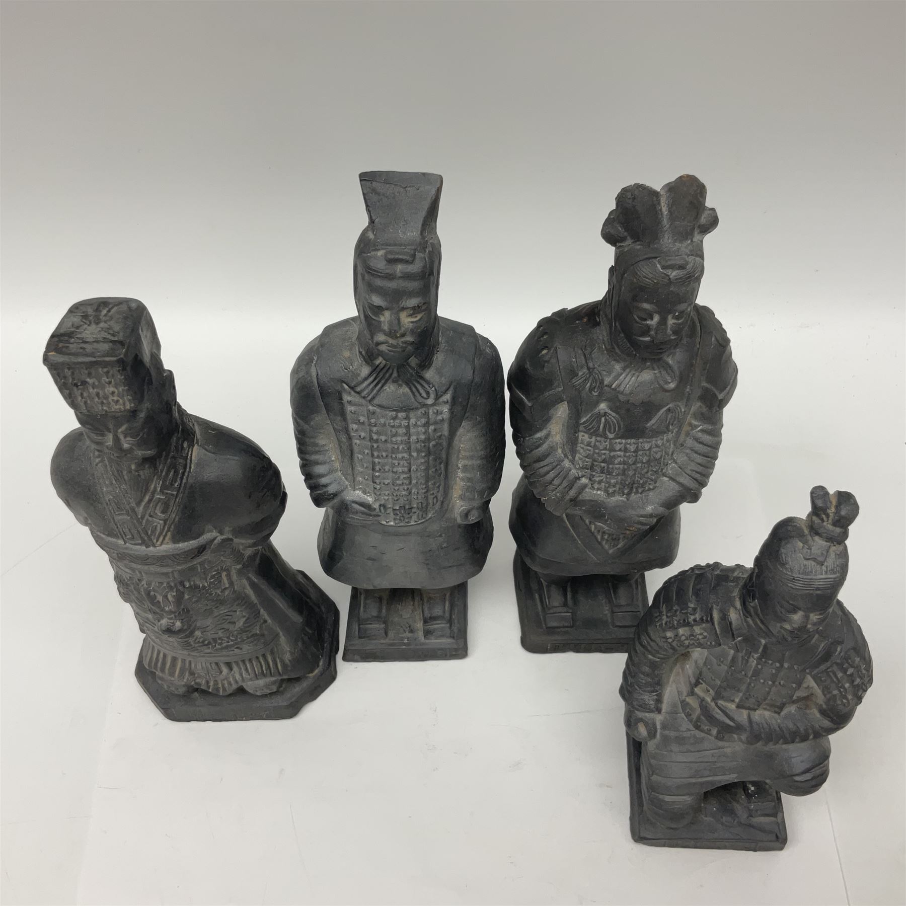 Set of four Chinese 'Terracotta Warrior' style figures - Image 2 of 3