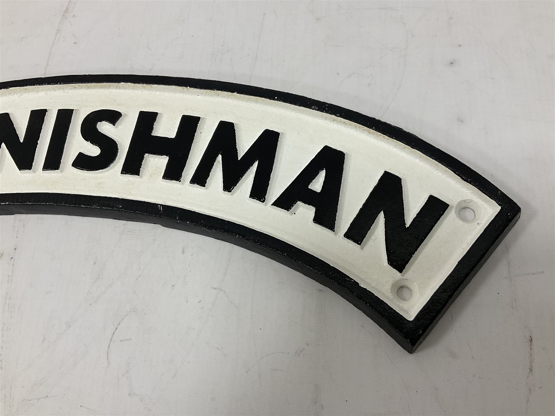 Arched cast iron Cornishman sign - Image 2 of 4