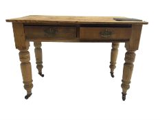 Traditional rustic pine dining table