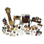 Collection of miniature dolls house furniture and accessories