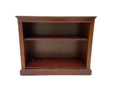 Georgian design mahogany open bookcase