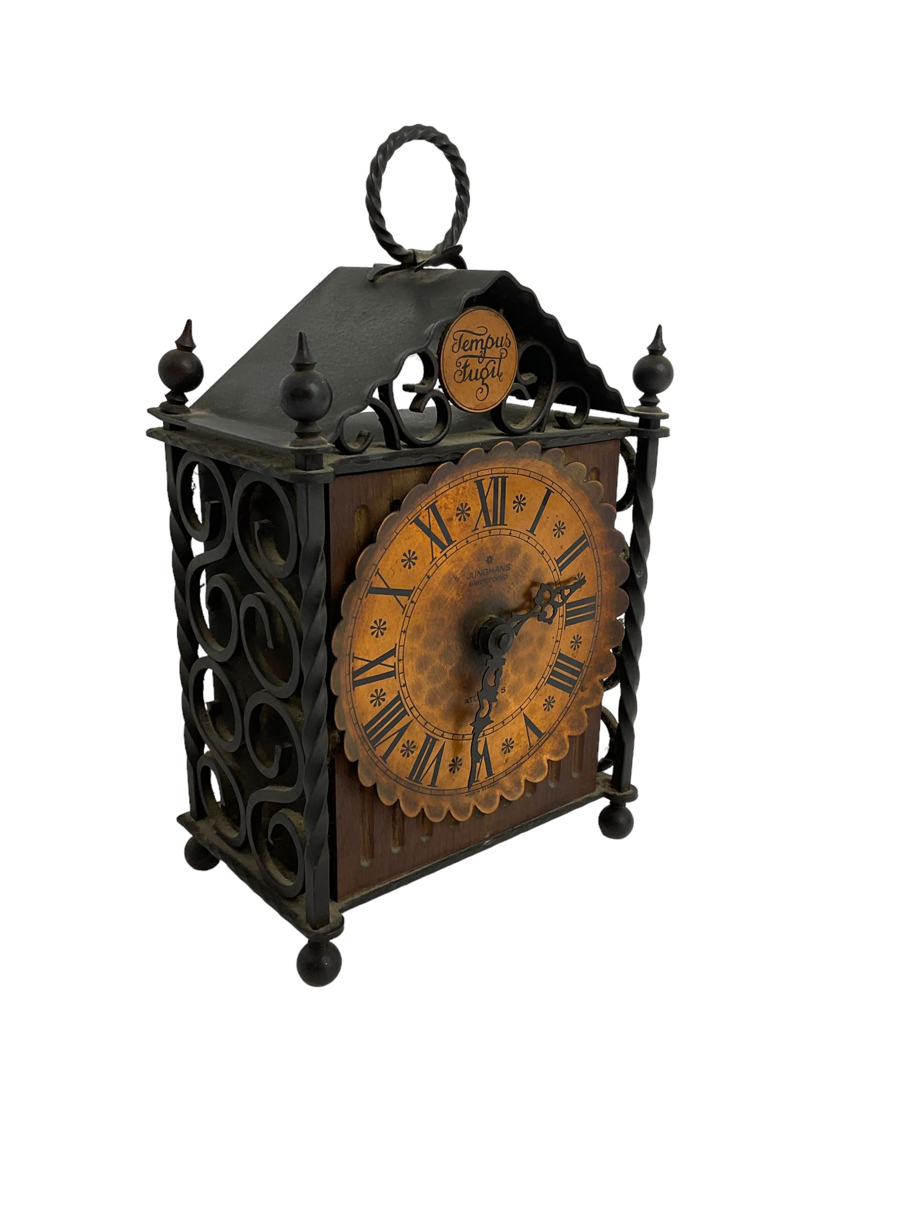Jungans quartz battery operated mantle clock in a metal case. - Image 2 of 2