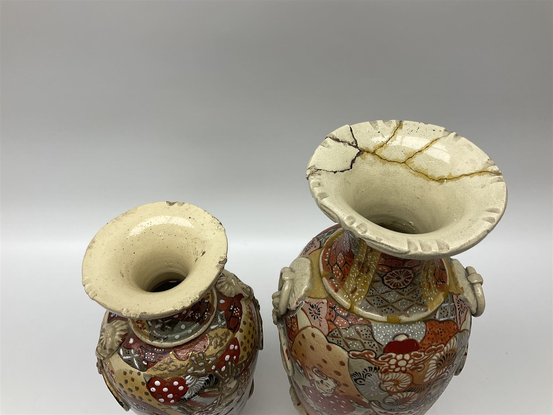Three satsuma vases - Image 8 of 11