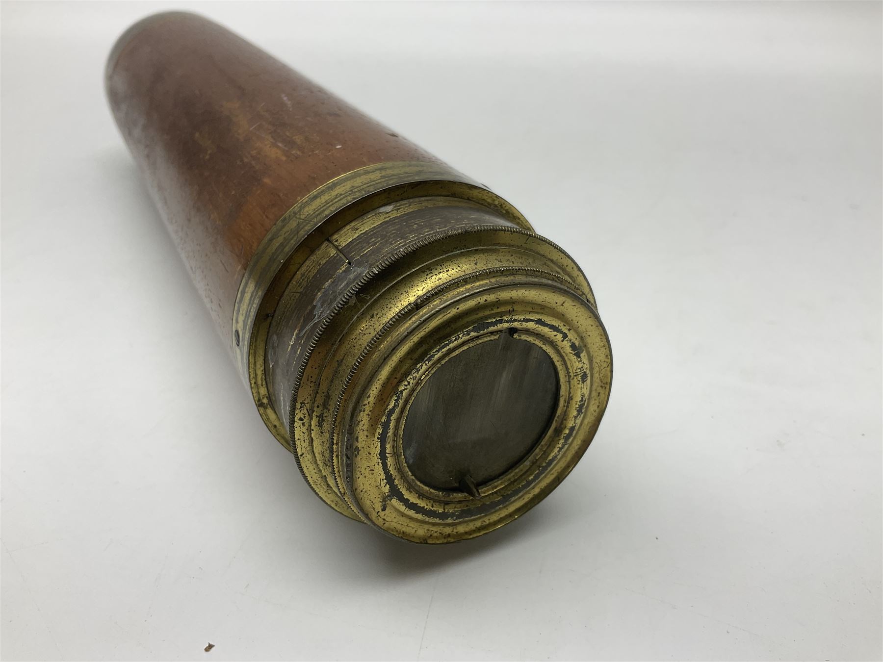 Gabriel Davis of Leeds three drawer brass telescope - Image 4 of 4