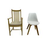 Modern Ash carver chair and another