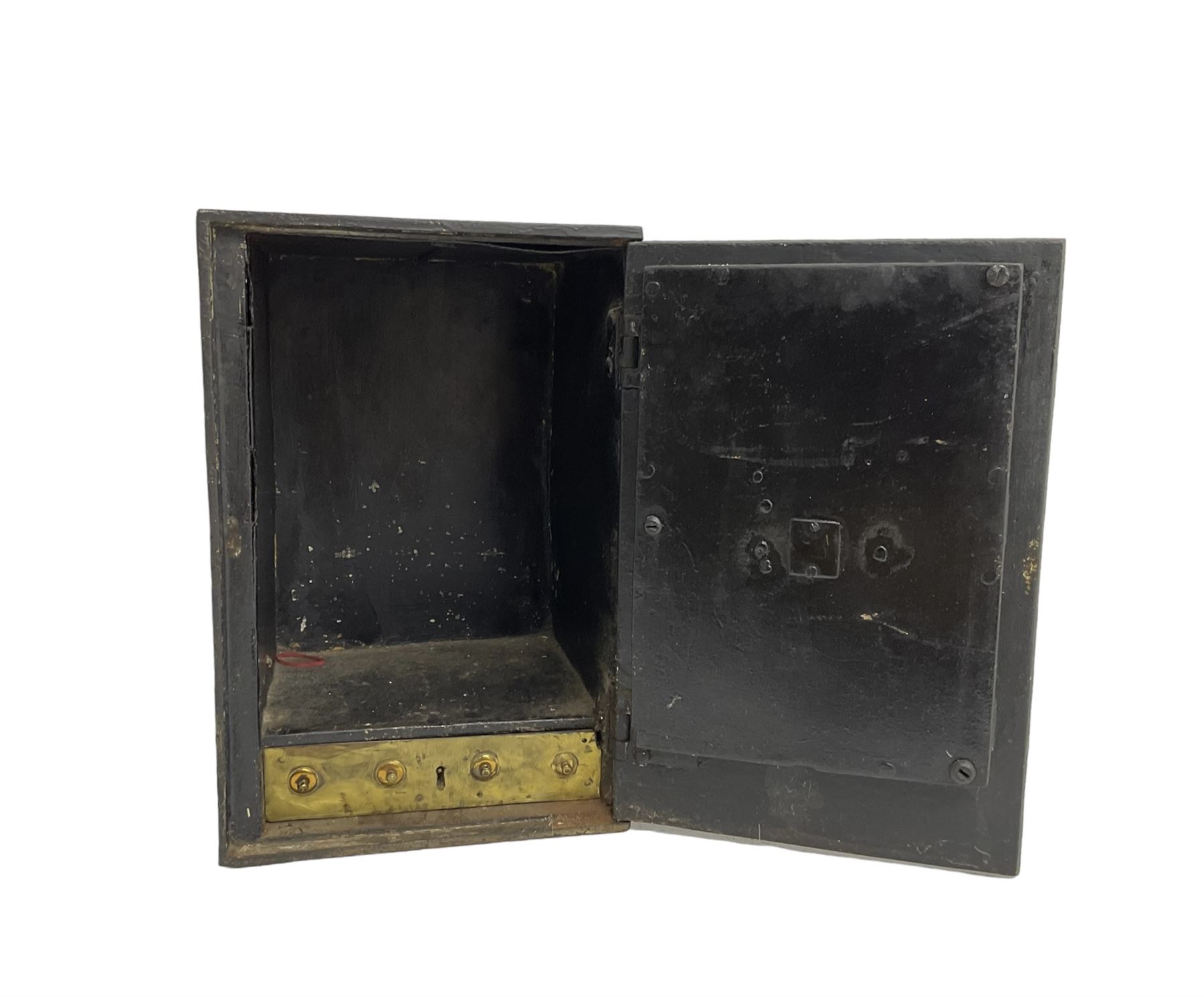 Black painted cast iron safe - Image 2 of 6