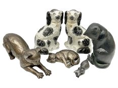 Pair of Staffordshire style dogs