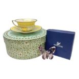 Wedgwood Yellow Ribbons cabinet cup and saucer