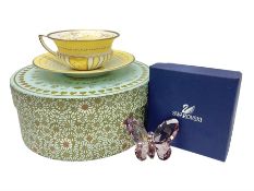 Wedgwood Yellow Ribbons cabinet cup and saucer