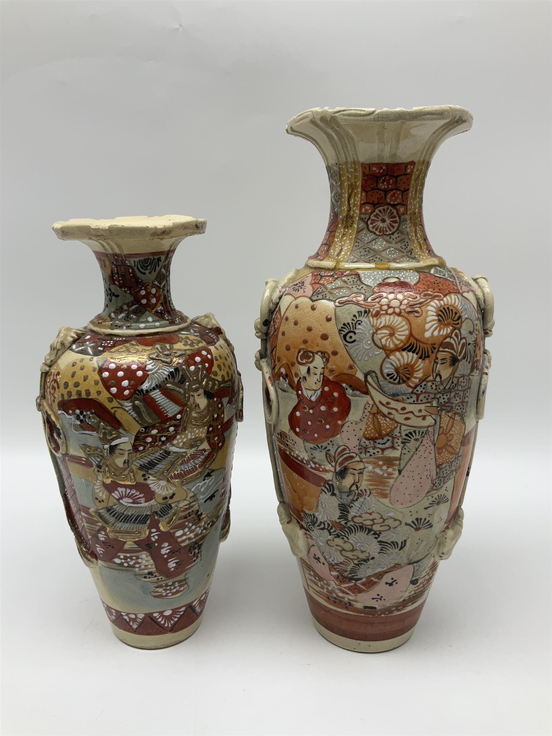 Three satsuma vases - Image 7 of 11