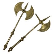 Ornamental cast-brass double-headed axe
