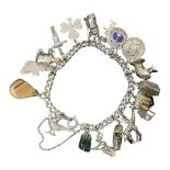 Silver charm bracelet