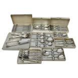 Viners Ltd silver plate Silver Rose pattern cutlery service for six place settings