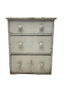 Early 20th century white painted pine bedside chest