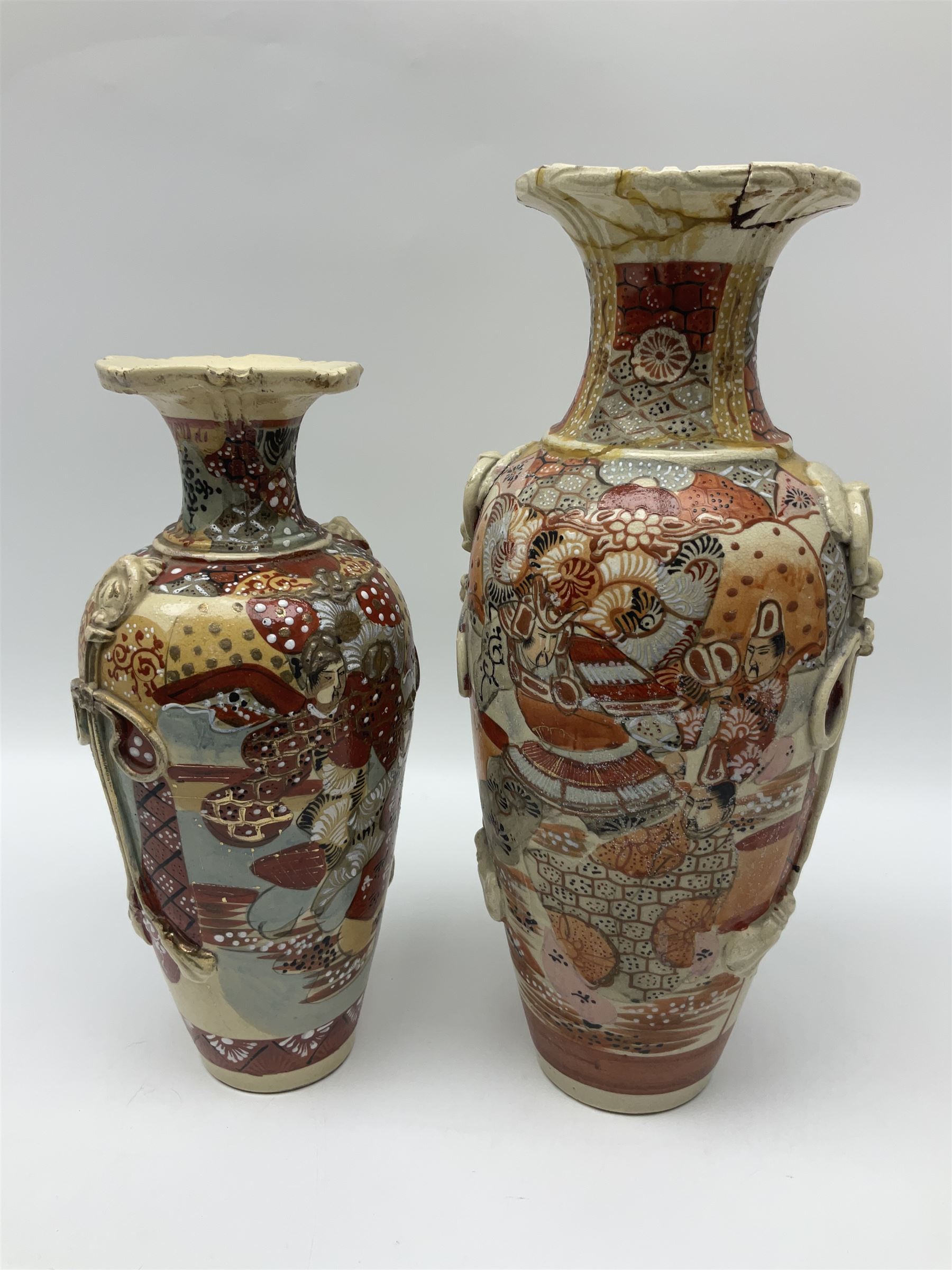 Three satsuma vases - Image 9 of 11