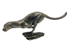 Bronzed cast iron running cheetah
