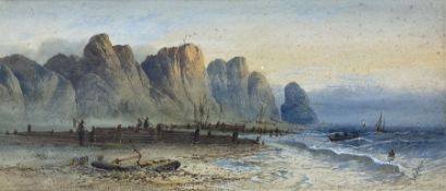 William Henry Earp (British 1831-1914): Rocky Coastline