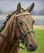 Jacob Hunt (British 1958-): Portrait of a Horse