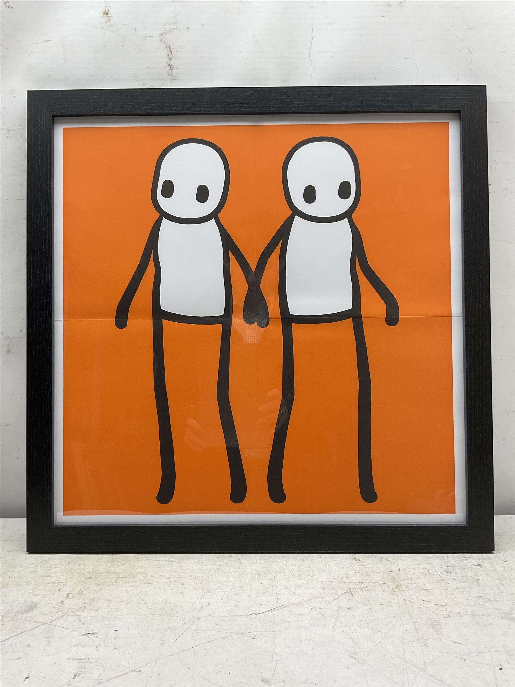 Stik (British 1979-): 'Holding Hands' - Orange - Image 2 of 3