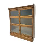 Early 20th century oak three heights library bookcase