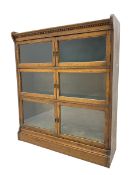 Early 20th century oak three heights library bookcase