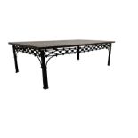 Laura Ashley - mango wood and wrought iron coffee table