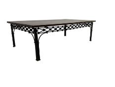 Laura Ashley - mango wood and wrought iron coffee table