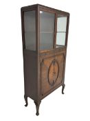 Mid-20th century mahogany display cabinet