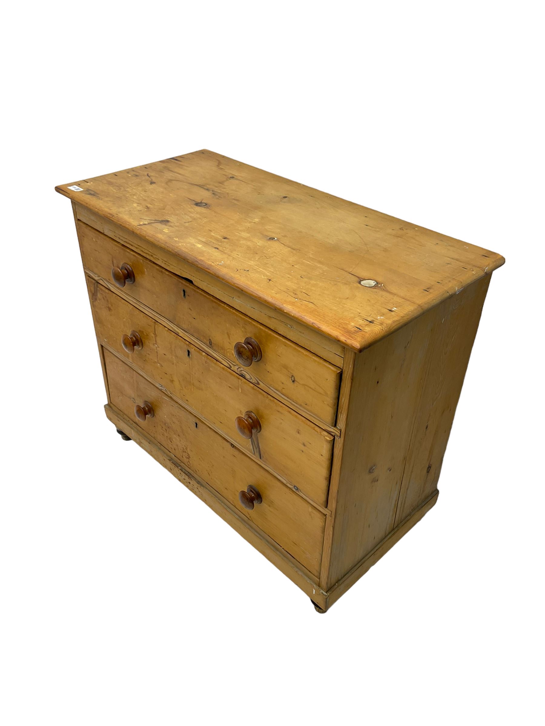 Victorian waxed pine chest - Image 5 of 7