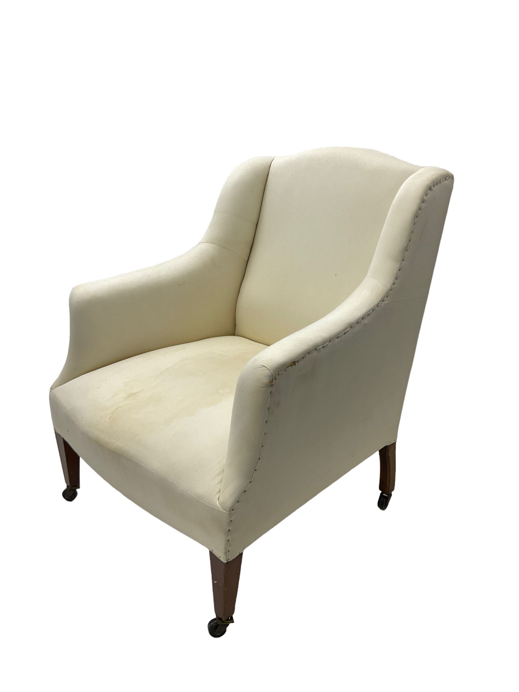 Edwardian wingback armchair - Image 3 of 5