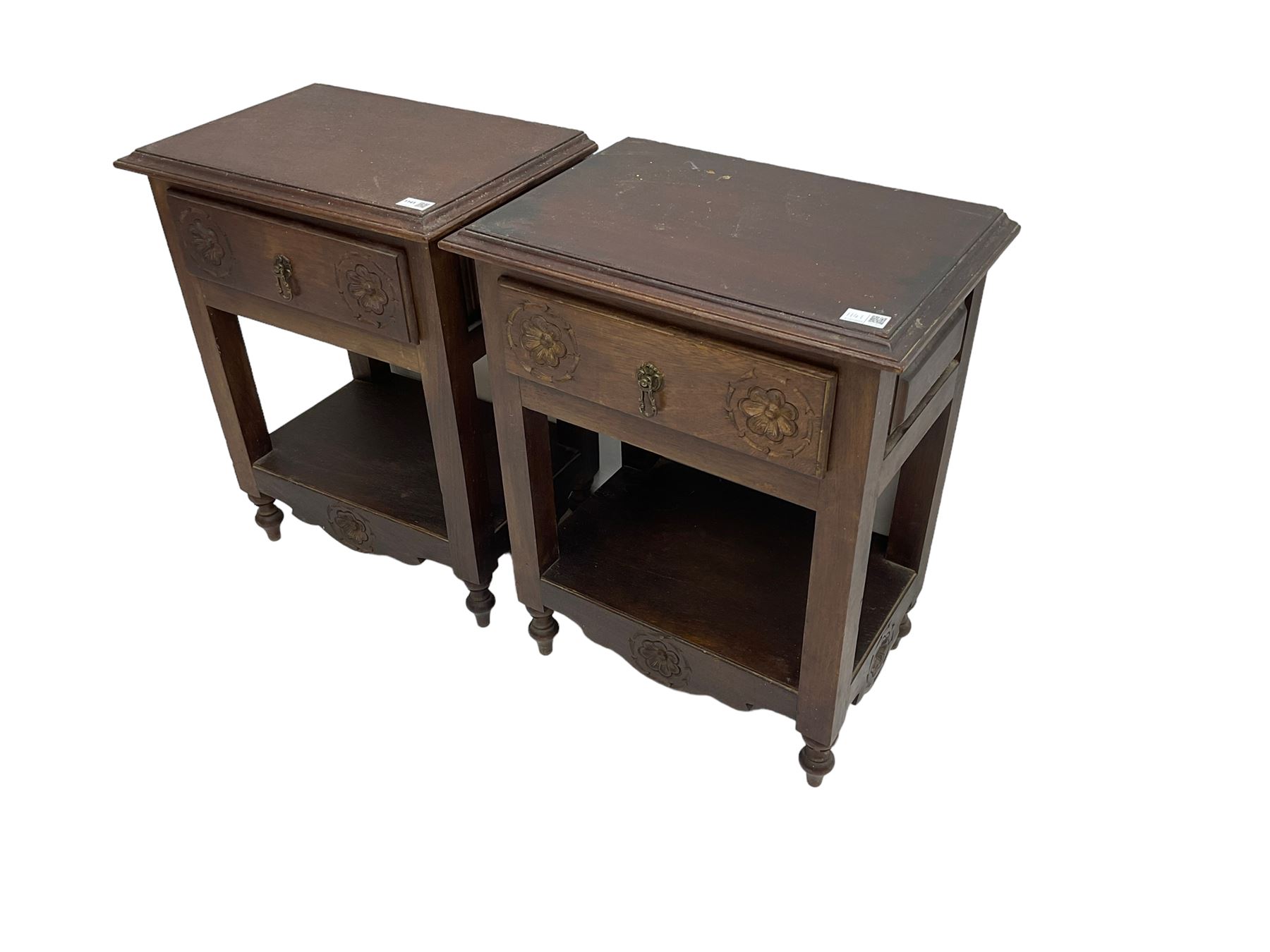 Pair of Portuguese two-tier bedside tables - Image 6 of 6