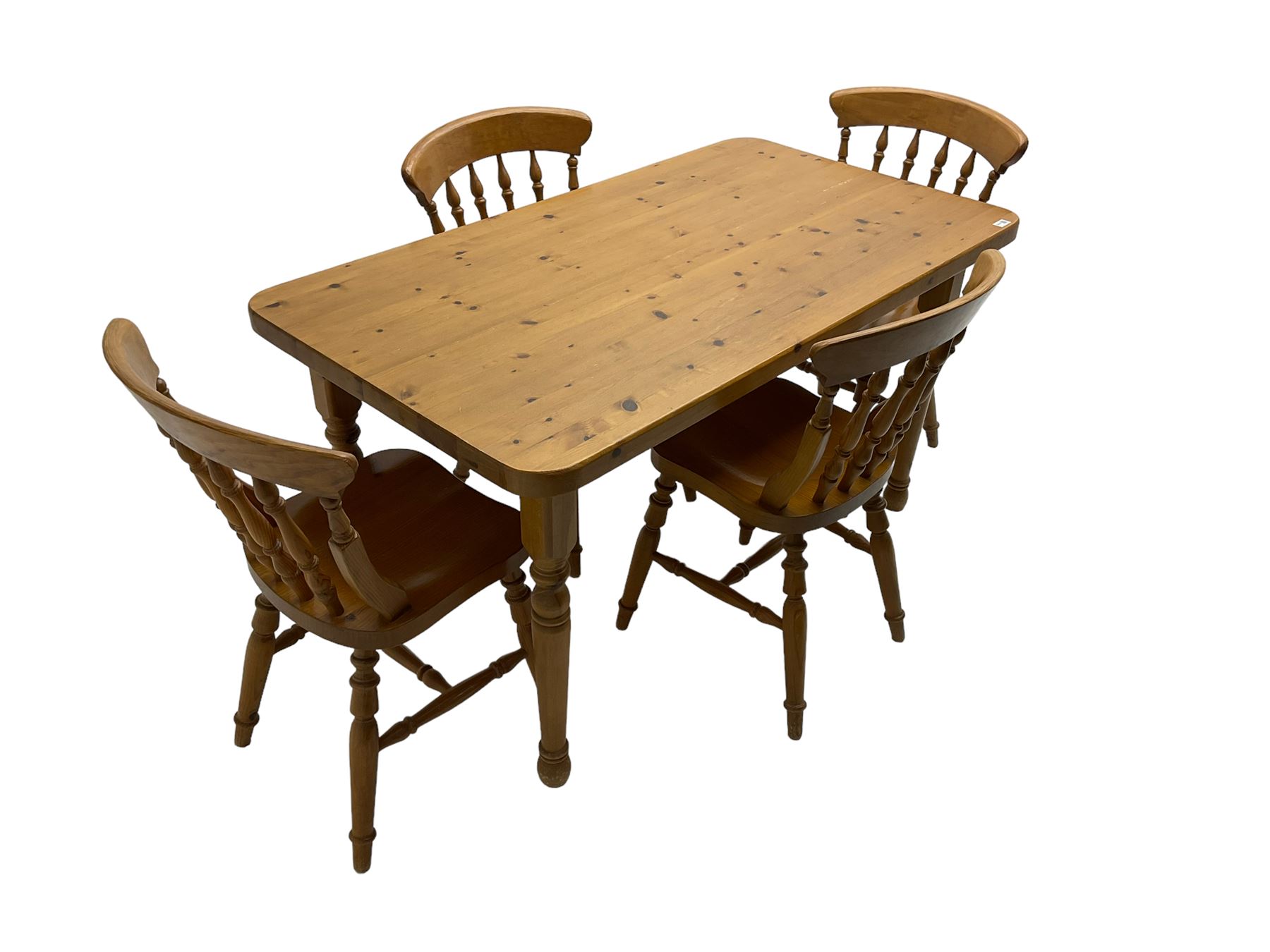 Traditional pine dining table - Image 6 of 6